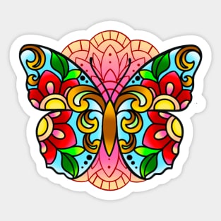 Floral Butterfly Sticker